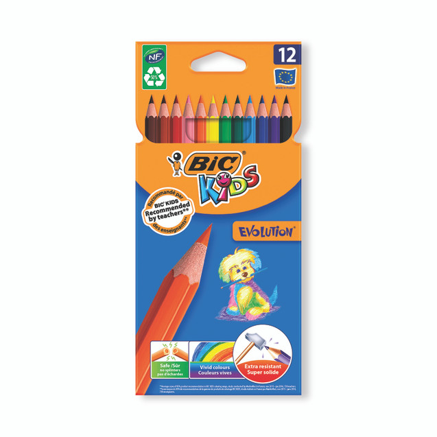 Bic Kids Ecolution Col Pencils PK12