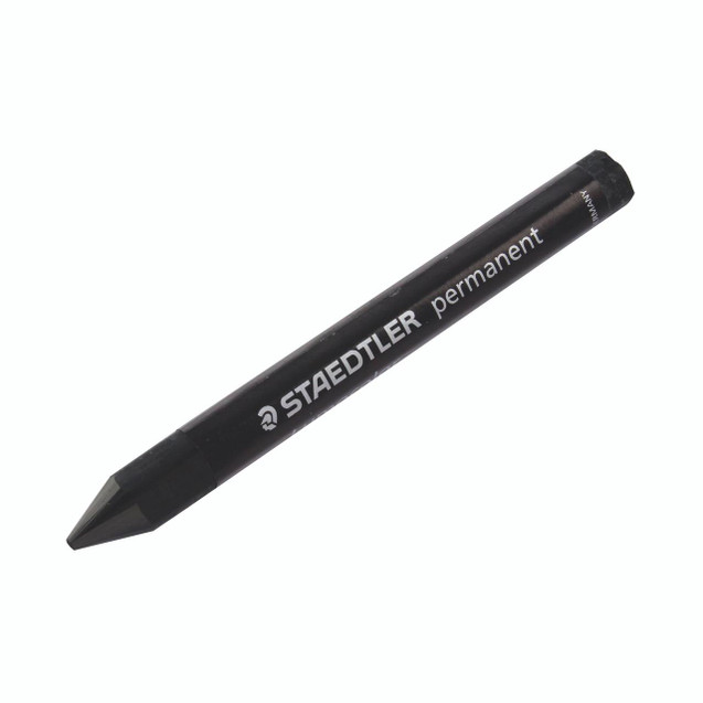 CW Office Staedtler Omnigraph Crayon BLACK12, black permanent marker pen for writing and drawing.