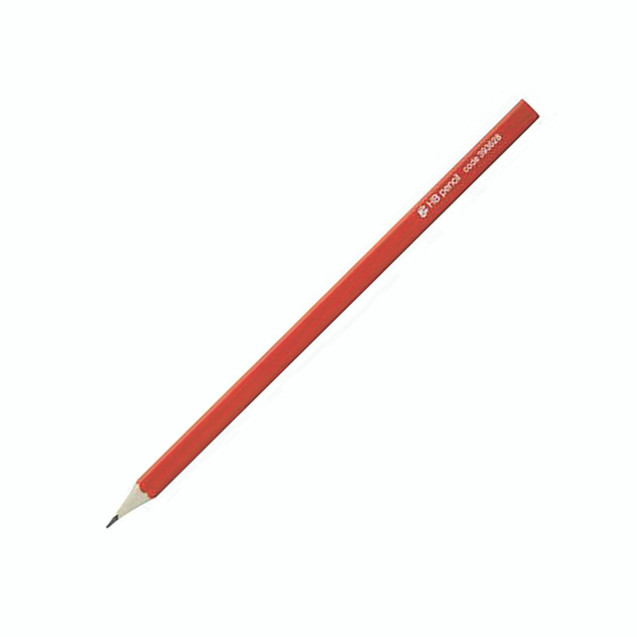 CW Office Pencil Hb Red Barrel PK12, a set of 12 red HB pencils for writing and drawing.