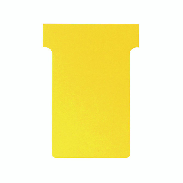 CW Office Nobo T-Card Size 3 Yellow PK100, set of 100 yellow T-cards for office organization.