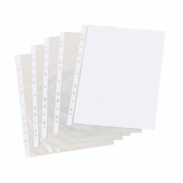 Clear A4 Punched Pocket PK500