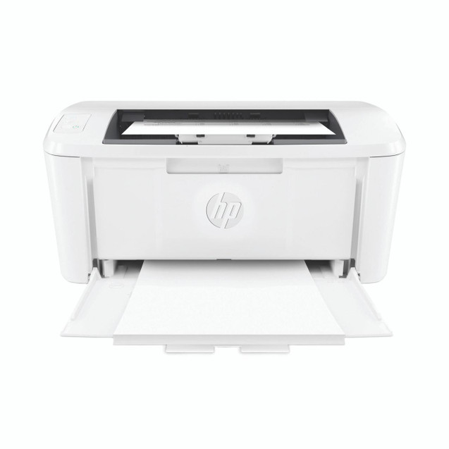 CW Office HP Laserjet M110W Mono Laser Printer, white compact laser printer with paper tray and control panel.