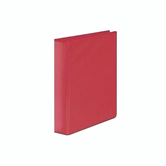 CW Office Red 50MM Pres 4D-RING Bndr PK10, red 4D-ring binder for organizing documents.