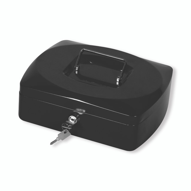 Q-Connect 10 Inch Black Cash Box