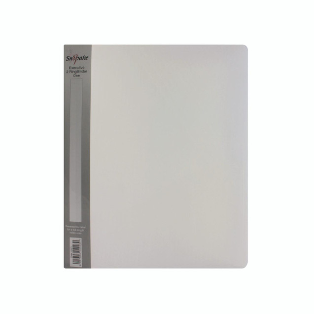 CW Office Snopake Exec Ringbinder A4 Clear, a transparent ringbinder for organizing and storing documents.