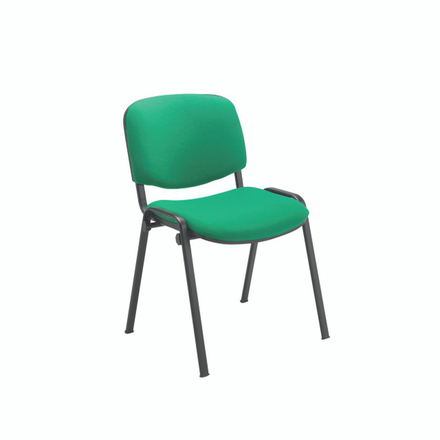 CW Office Jemini Ultra Mpps Stkg Chr Green, ergonomic office chair with green fabric upholstery and black metal frame.
