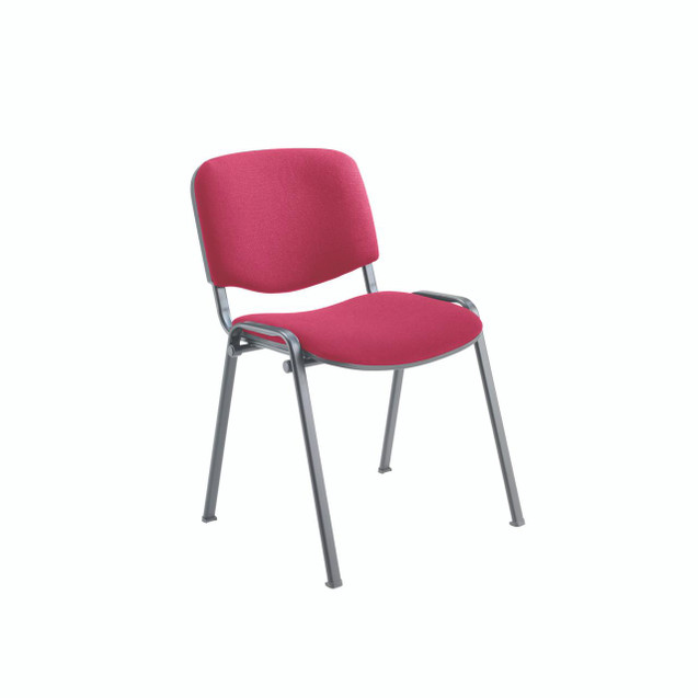 CW Office Jemini Ultra Mpps Stkg Chr Red, office chair with pink upholstery and silver metal frame