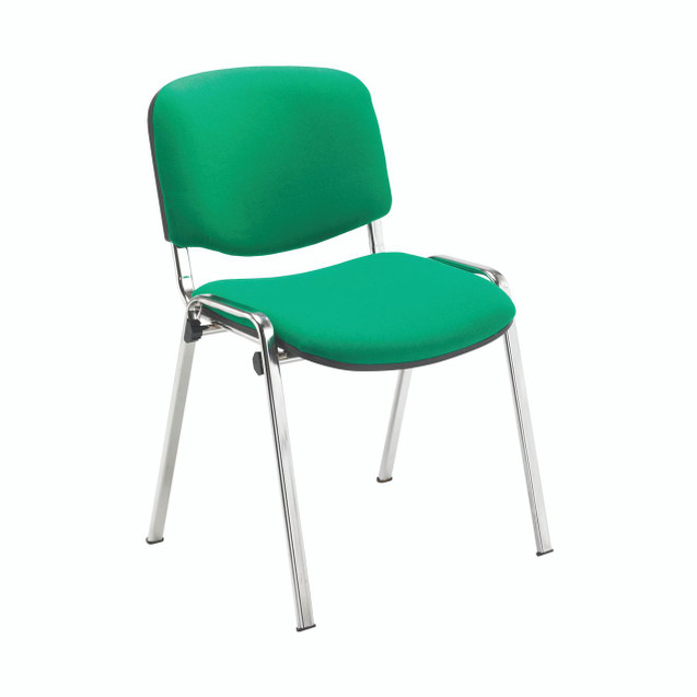 CW Office Jemini Ultra Mpps Stkg Chr Green, an office stacking chair with green upholstery and a metal frame.