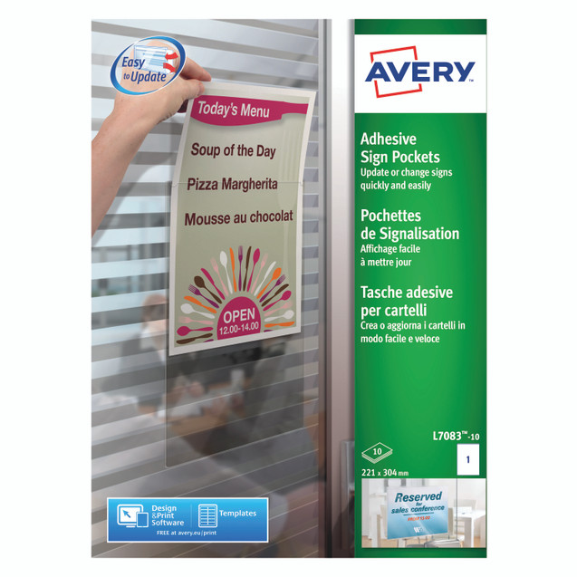 Avery/Ad Sgn Pkts 221X304MM PK10