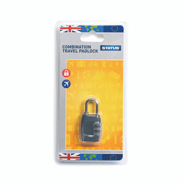 CW Office Combination Travel Padlock PK5, secure travel lock with 3-digit combination for luggage and travel safety.