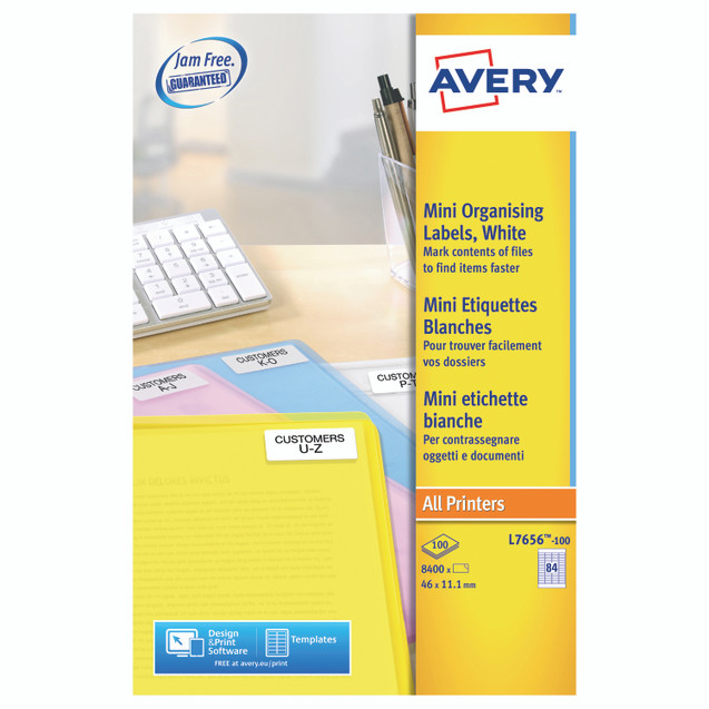 Averyl Mini Labels+ 84TV White