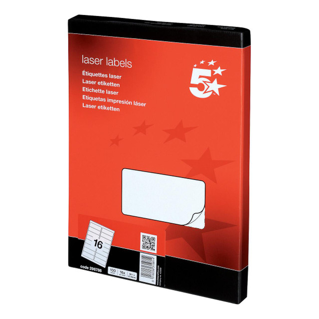 CW Office Mpps Labels, red packaging box of laser labels measuring 99.1x34mm with a total of 1600 sheets.