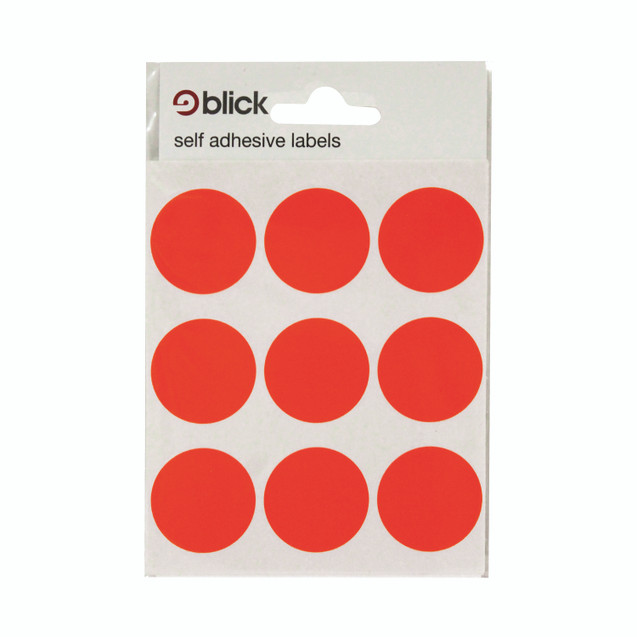 Blick Coloured Labels 29MM Red PK720