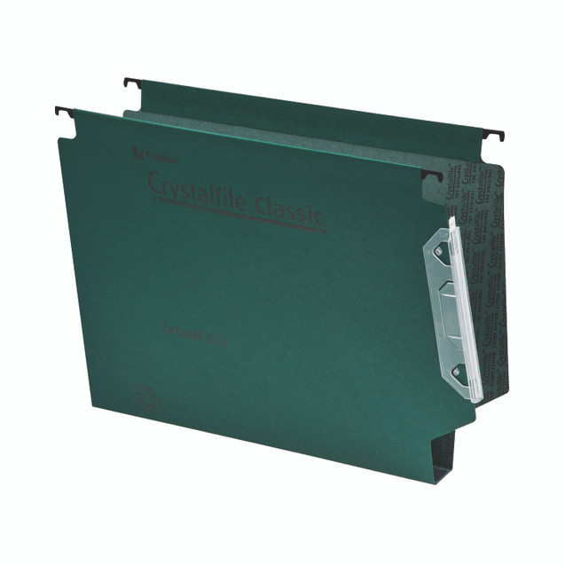Rexel Crystalfile Lat File GRN PK25