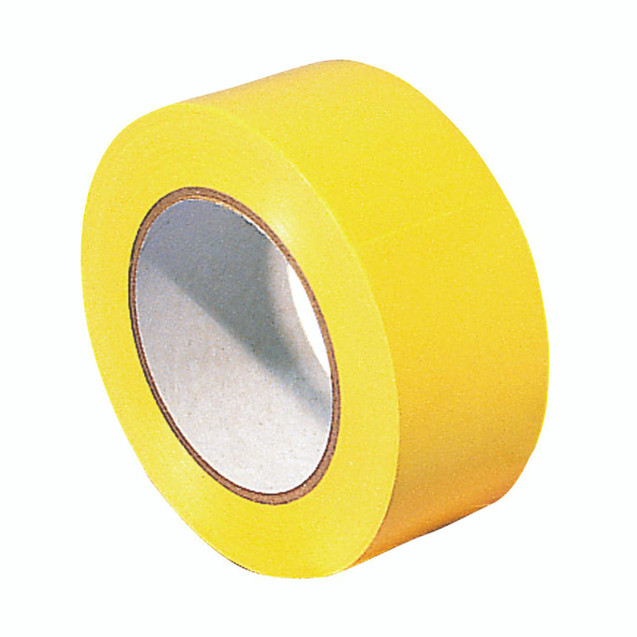 CW Office Lane Marking Tape 18ROLL Ylw, roll of yellow adhesive tape for floor marking and safety warnings.