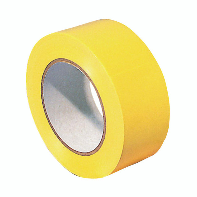 CW Office Lane Marking Tape 33M Ylw 329597597, yellow adhesive tape roll used for office lane marking and safety signage.