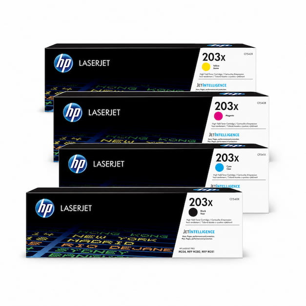 HP 203X High Capacity 4 Cartridge Multipack (CF540X, CF541X, CF542X, CF543X)