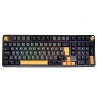 CW Office Marvo Titan 98 KG986W Wireless Mechanical Gaming Keyboard, black 98-key wireless mechanical keyboard with orange accent keycaps and a compact layout with numeric keypad