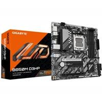 CW Office Gigabyte B850M D3HP AMD AM5 Socket Motherboard, Gigabyte motherboard displayed beside its retail box featuring an AM5 CPU socket and black-and-silver design
