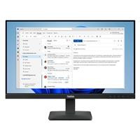 CW Office Lenovo ThinkVision S24-4e Full HD Monitor, front view of a black 24-inch IPS monitor displaying an email inbox on screen with HDMI and VGA connectivity