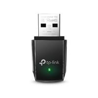 CW Office TP-Link Archer T3U AC1300 Mini Wireless MU-MIMO USB Adapter, compact black USB Wi-Fi adapter with a visible TP-Link logo and green LED indicator on a white background.