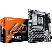 CW Office Gigabyte B860 DS3H Intel 1851 Socket Motherboard, black motherboard displayed beside its orange retail box