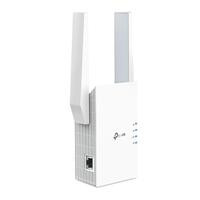 CW Office TP-Link RE705X AX3000 Wi-Fi 6 Range Extender, white plug-in wireless range extender with two upright antennas shown on a white background.