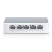CW Office TP-Link SOHO TL-SF1005D 5-Port 10/100Mbps Desktop Switch, compact white desktop network switch with five Ethernet ports shown from the front.