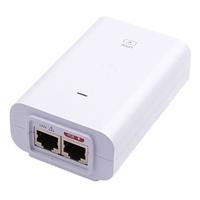 CW Office Ubiquiti U-POE (Previously U-POE-AF) Instant 802.3af 48V 15W Power PoE Injector, white compact injector with two Ethernet ports