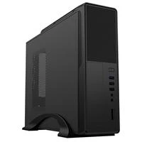 CW Office AMD Ryzen 5 5600GT 6 Core 12 Threads 3.60GHz (4.60GHz Boost) 16GB ADATA DDR4 RAM, black desktop tower PC with a sleek case and front ports