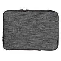 CW Office techair TANZ0331V2 Classic Pro 14–15.6-inch Sleeve Black, front view of a black and gray textured laptop sleeve with rounded corners and a zip closure.