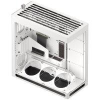 CW Office HAVN (HVN-CA-HS420-07) Mid Tower PC Case, white ATX case with UniSheet glass side panel, top ventilation slots, and support for GPUs up to 470mm and up to 11 140mm fans