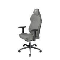 CW Office TX3 SOLO 360 Gaming Chair - Loft Air Light Grey, light grey ergonomic gaming chair with padded high back, adjustable armrests, and black five-star caster base on a white background.