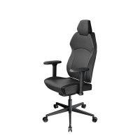 CW Office TX3 SOLO 360 Gaming Chair - Modern Black (No Pocket), black ergonomic gaming chair with padded high back, adjustable armrests, and five-wheel swivel base on a white background.