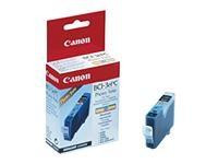 Canon Original Canon BCI-3ePC Photo Cyan Ink Cartridge - 4483A002, retail packaging and photo cyan ink cartridge displayed together on a white background.