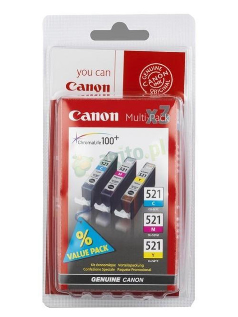 Canon CLI-521 CMY ink cartridge Original Cyan,Magenta,Yellow 3 pcs
