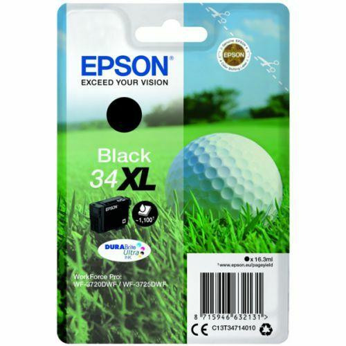 Epson Golf ball Singlepack Black 34XL DURABrite Ultra Ink