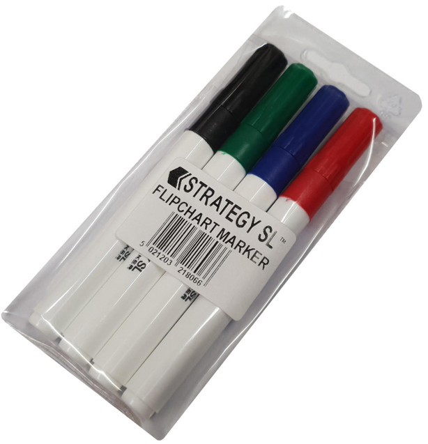 Cartridge World Flipchart Marker Assorted Wallet (4)