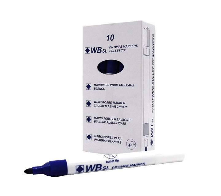 Cartridge World Drywipe Bullet Tip Marker Blue
