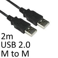 Cartridge World USB 2.0 A (M) to USB 2.0 A (M) 2m Black OEM Data Cable 