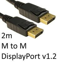 Cartridge World DisplayPort 1.2 (M) to DisplayPort 1.2 (M) 2m Black OEM Display Cable 
