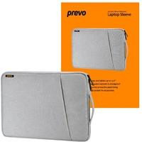  Prevo 15.6 Inch Laptop Sleeve, Side Pocket, Cushioned Lining, Light Grey 
