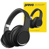 Prevo A6-ANC Active Noise Cancelling (ANC) Wireless Headphones with Bluetooth 5.4, Case & Charging Cable