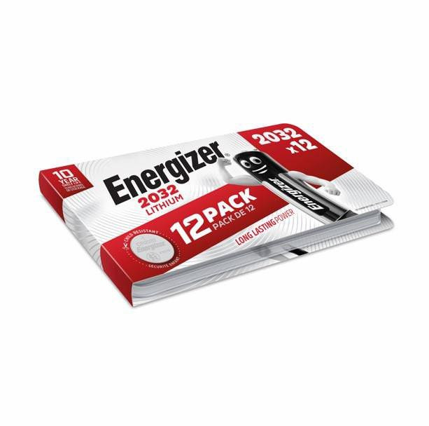  Energizer Lithium CR2032 Coin Cell (Pack 12) - E303693100 