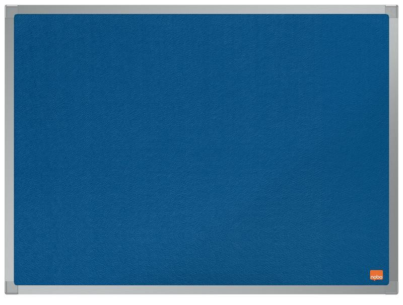 Nobo Essence Felt Board BL 600x450mm, blue felt surface with grey frame for presentations and display purposes.