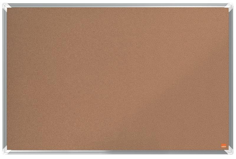 Nobo PremPls Cork Board 900x600mm, square cork notice board with aluminum frame