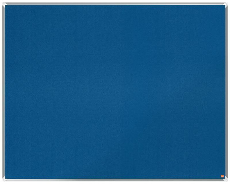 Nobo PremPls Felt Board BL 1500x1200mm, blue felt display board for presentations and visual aids.