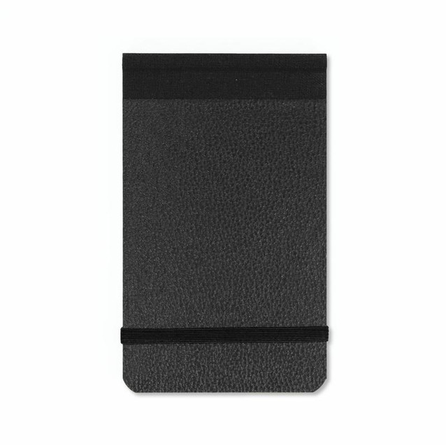 CW Office Silvine Elastic Band Book Black PK12, black elastic band book for organizing and securing papers.