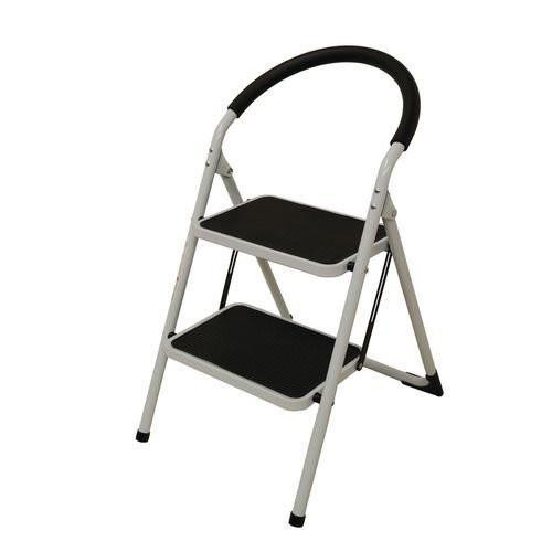 CW Office Step Ladder 2 Tread Folding 150Kg, portable foldable step ladder with two steps and safety handlebar.