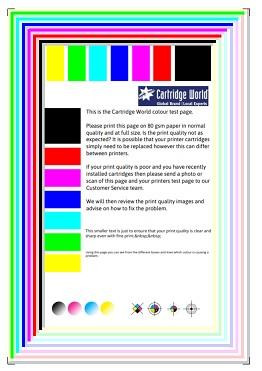 Printer Testing - Print Test Pages - Cartridge World